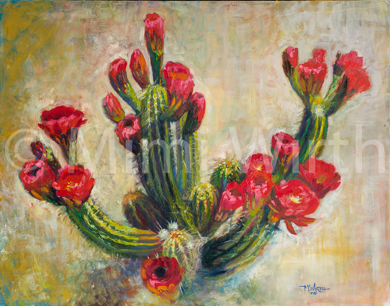 CACTUS WITH RED FLOWERS